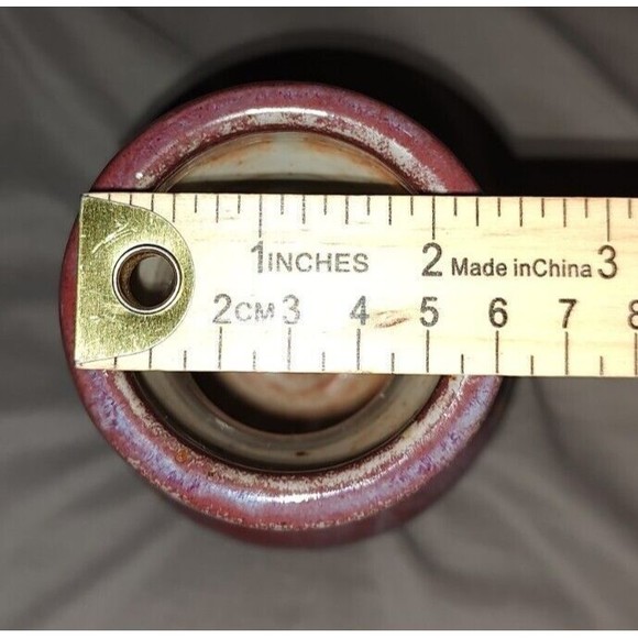 Drip Vase, Art Pottery, Glazed, 5.5" Signed On Bottom - Picture 7 of 7